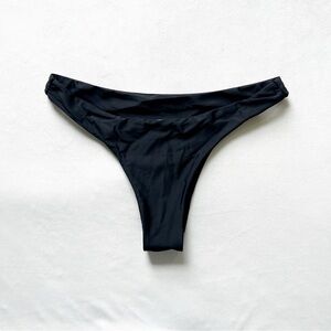 Women's Black Bikini Bottom - Classic High-Cut Swim Brief